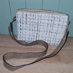 Jen&Co Chic Tweed Crossbody Bag With Extra Storage Space